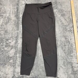 Old Navy Leggings Womens Large Black Go-Dry Mesh Panel High Rise Activewear